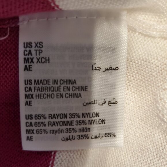 MAISON JULES Juniors Pink Color Block Stripe Tunic Sweater XS - Picture 8 of 9